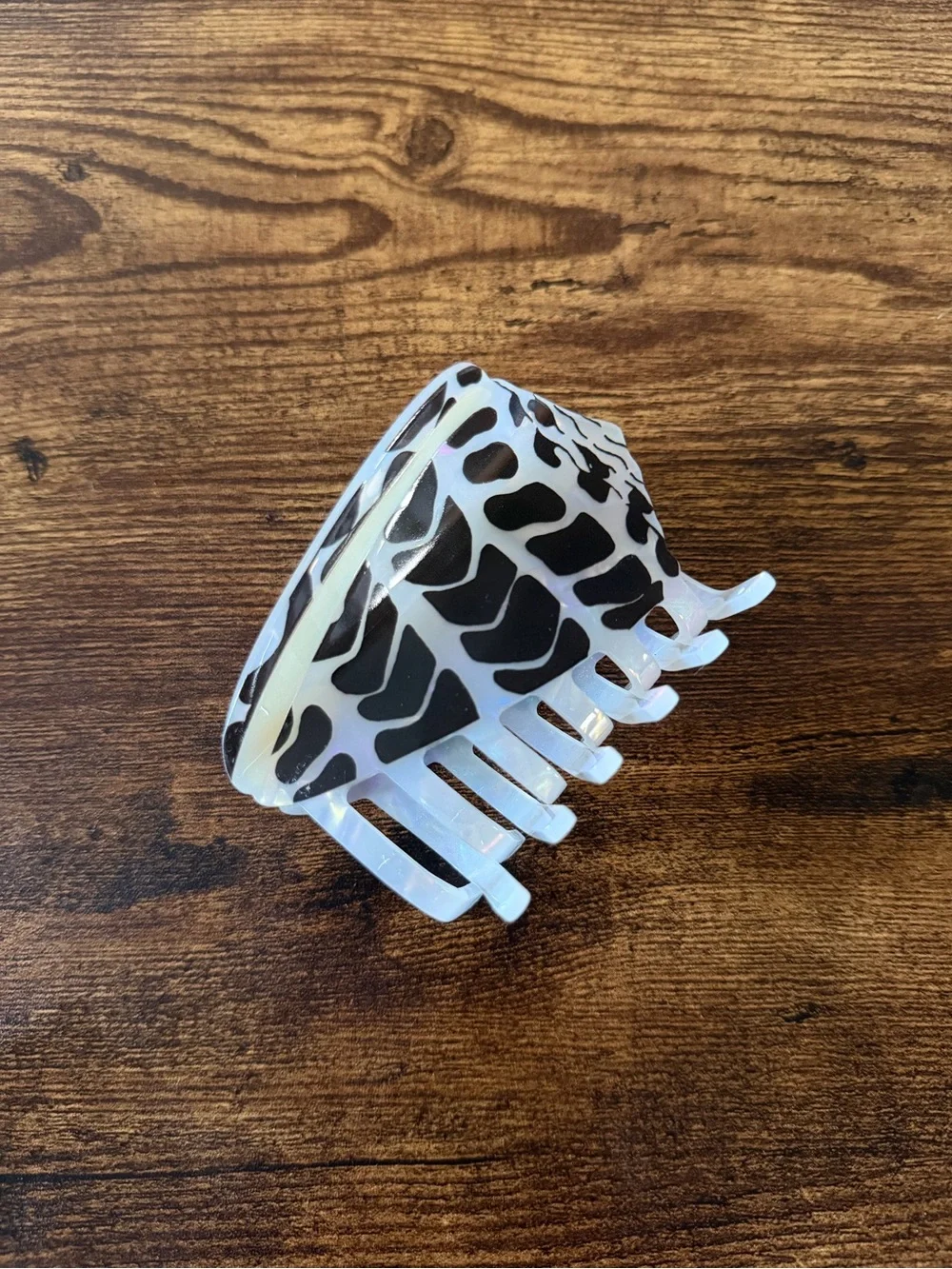 Holographic Hebrew Shell Claw Clip